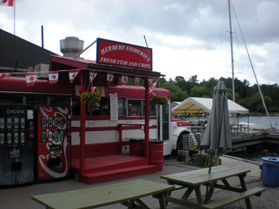 This was our lunch spot. Best fish and chips in town. 